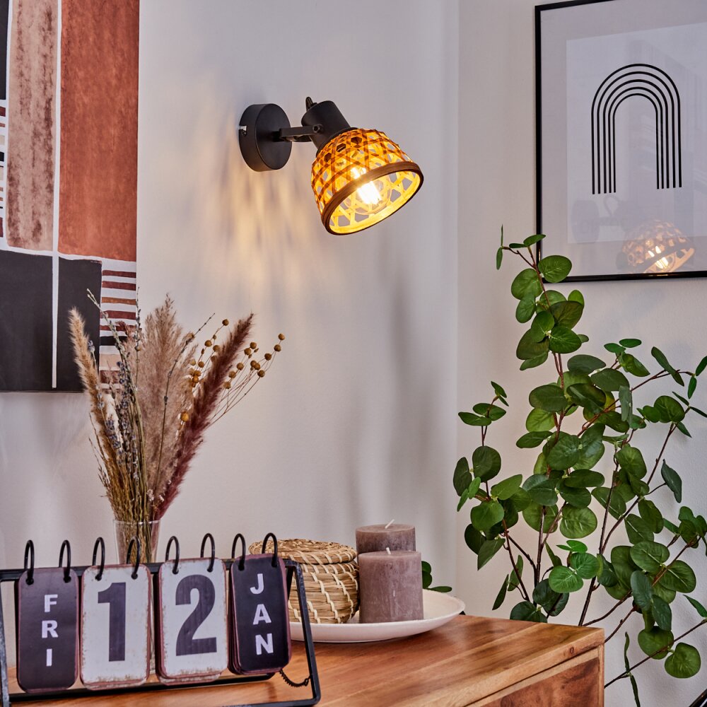 Aeschi Wandleuchte Schwarz, 1-flammig main product photo