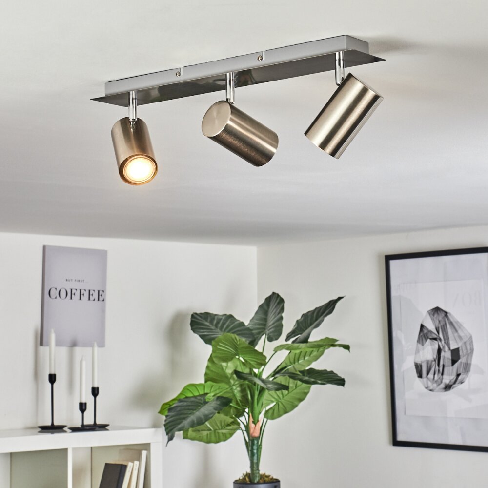 Zuoz Deckenleuchte Chrom, Nickel-Matt, 3-flammig main product photo