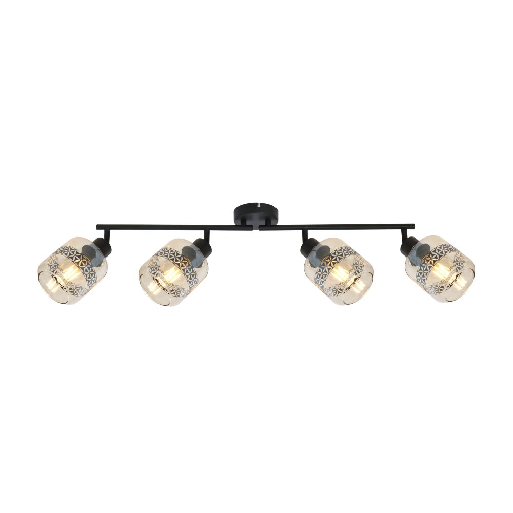 Globo LAZARUS Deckenleuchte Schwarz, 4-flammig main product photo