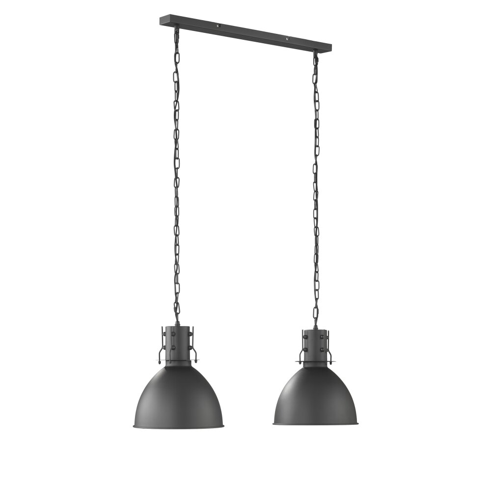 Fischer & Honsel London Pendelleuchte Schwarz, 2-flammig