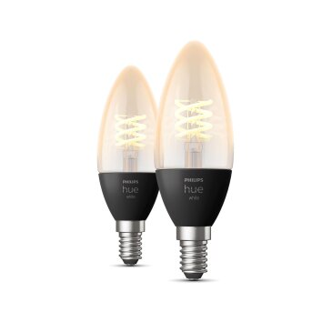 Philips Hue White 2er Set LED E14 4,5 Watt 2100 Kelvin 300 Lumen