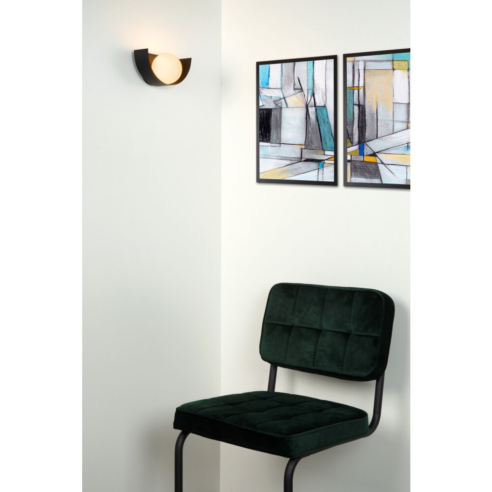 Lucide BENNI Wandleuchte Schwarz, 1-flammig main product photo