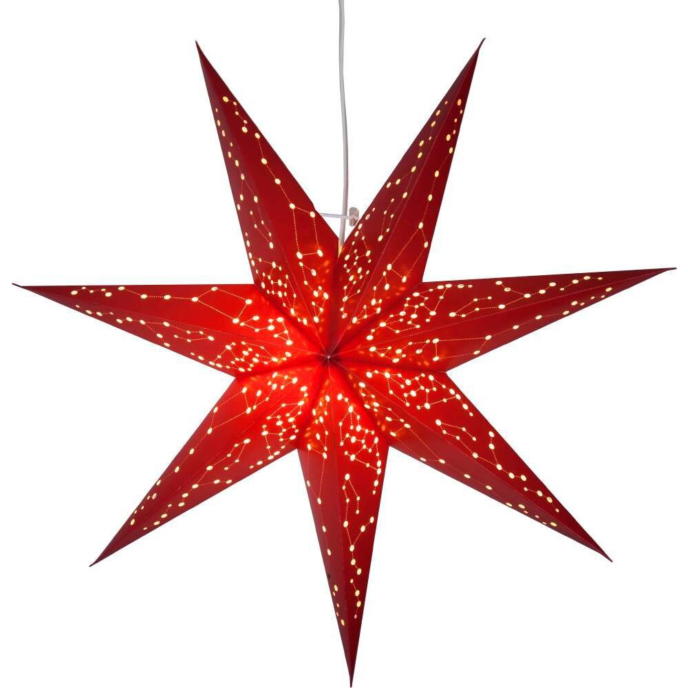 Star Trading Weihnachtsstern Papierstern Rot, 1-flammig