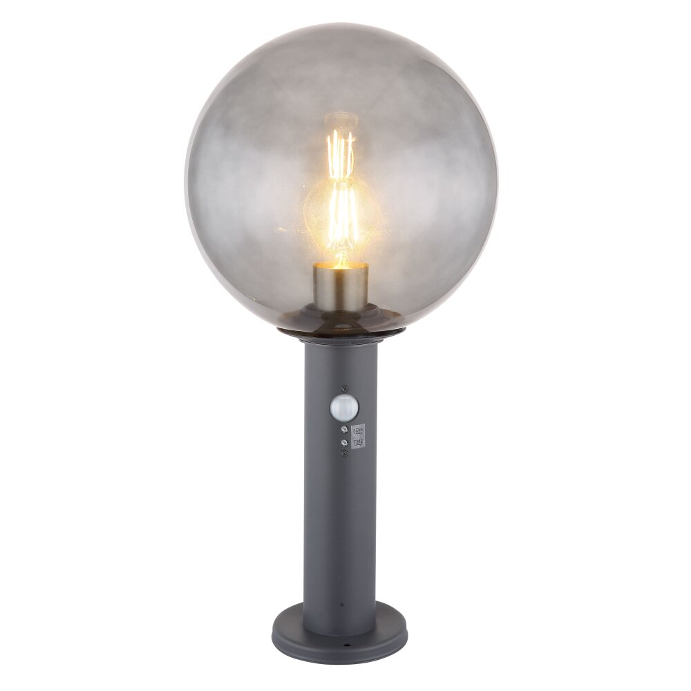 Globo HEDWIG Wegeleuchte Anthrazit, 1-flammig, Bewegungsmelder main product photo