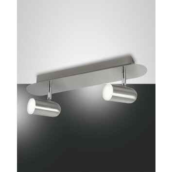 Fabas Luce Spotty Deckenleuchte LED Nickel-Matt, 2-flammig