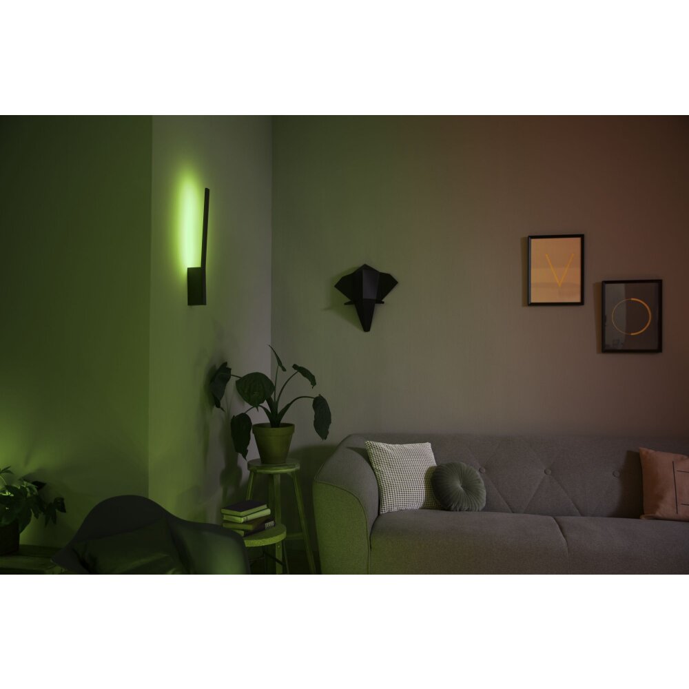 Philips Hue White & Col. Amb. Liane Wandleuchte LED Schwarz, 1-flammig, Farbwechsler