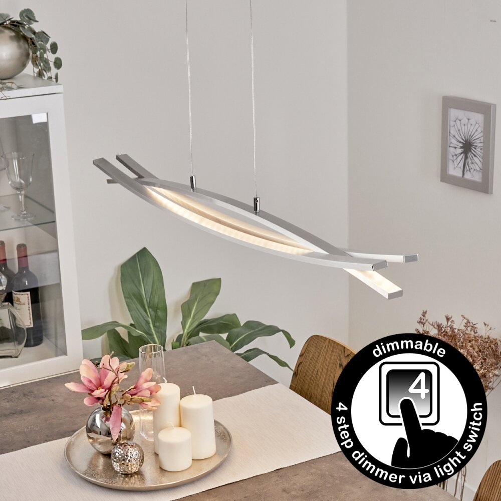 Bernese Pendelleuchte LED Nickel-Matt, 3-flammig main product photo