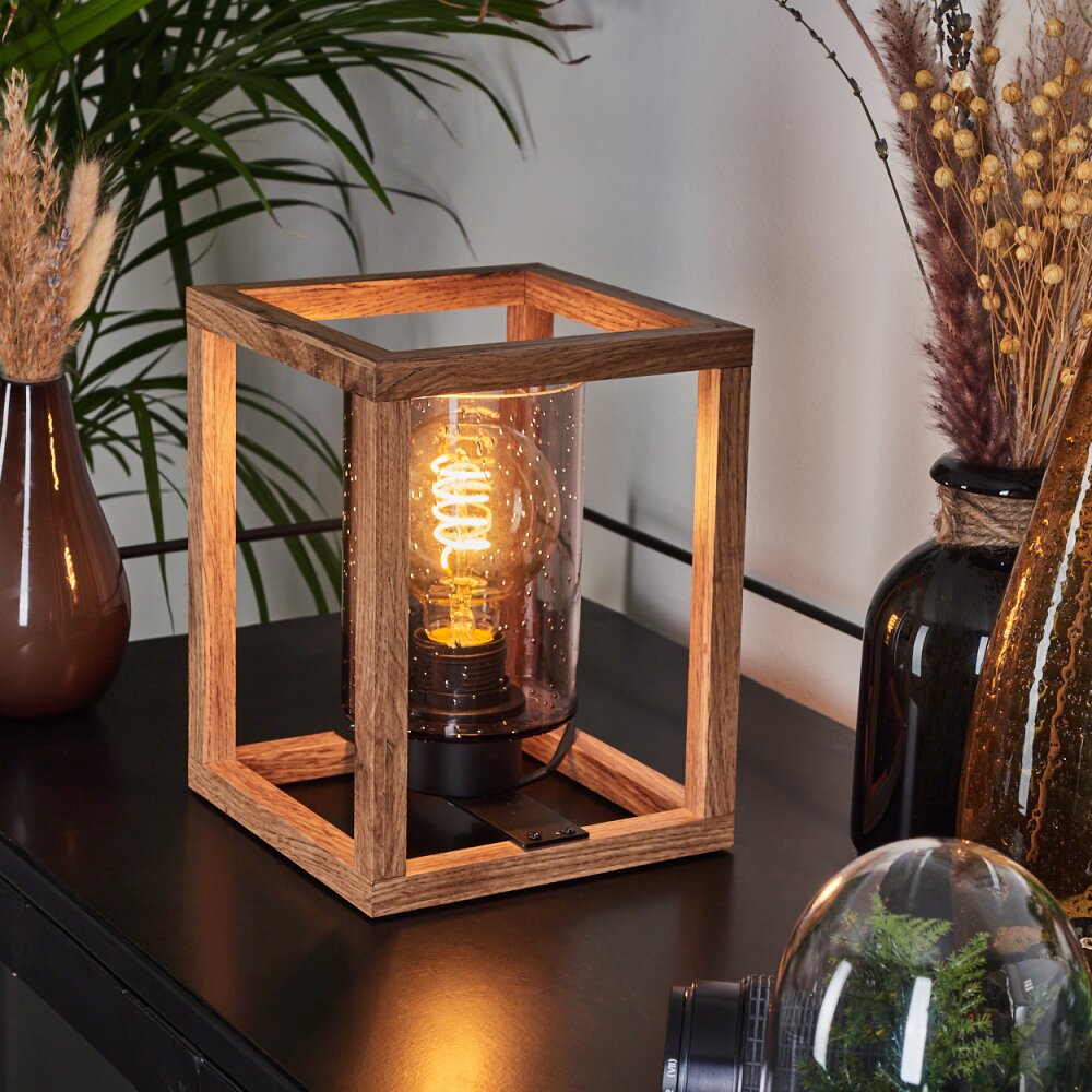 Brugg Tischleuchte Naturfarben, Schwarz, 1-flammig main product photo