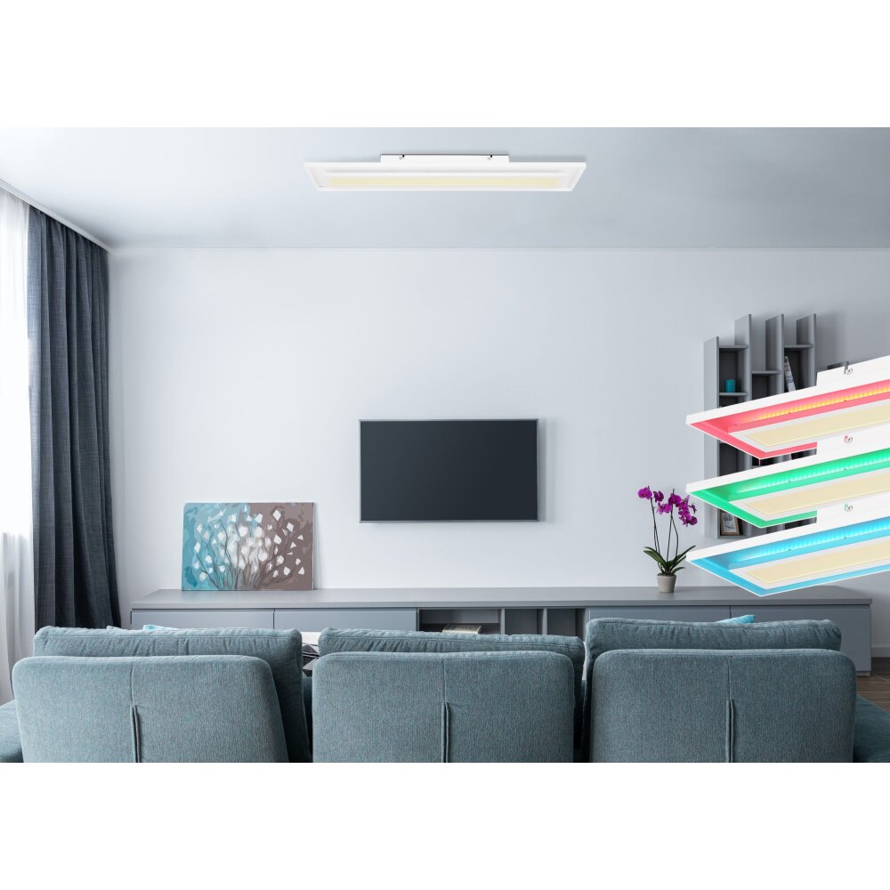 Globo MURPHY Deckenleuchte LED Weiß, 1-flammig, Fernbedienung, Farbwechsler main product photo