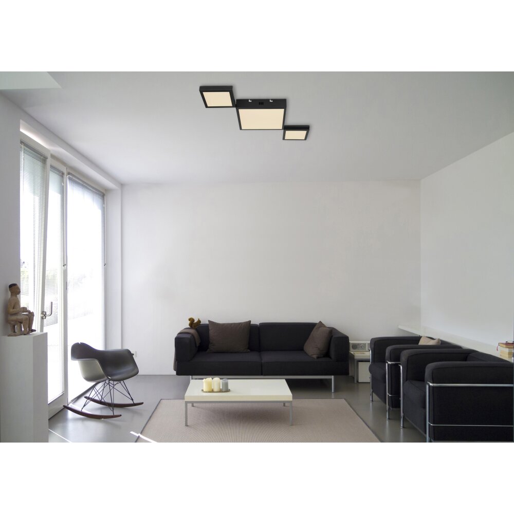 Globo BURKHARD Deckenleuchte LED Schwarz, 1-flammig main product photo