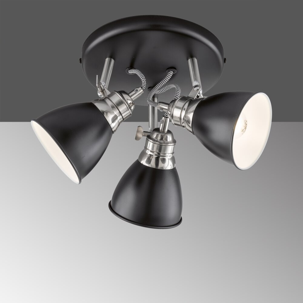 Fischer & Honsel Wales Deckenleuchte Schwarz, 3-flammig main product photo