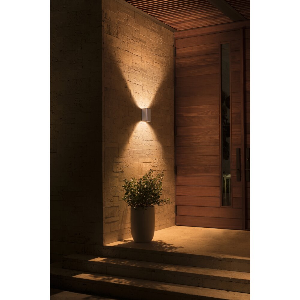 Philips Hue White & Color Ambiance Resonate Wandleuchte LED Edelstahl, 2-flammig