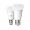 Philips Hue White 2er Set LED E27 9 Watt 2700 Kelvin 800 Lumen