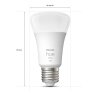 Philips Hue White 2er Set LED E27 9,5 Watt 2700 Kelvin 1050 Lumen