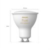 Philips Hue White Ambiance 3er Set LED GU10 5 Watt 2200 - 6500 Kelvin 350 Lumen