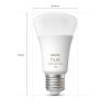 Philips Hue White & Col. Amb. LED E27 9 Watt 2000 - 6500 Kelvin 806 Lumen