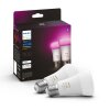 Philips Hue White & Col. Amb. 2er Set LED E27 9 Watt 2000 - 6500 Kelvin 806 Lumen