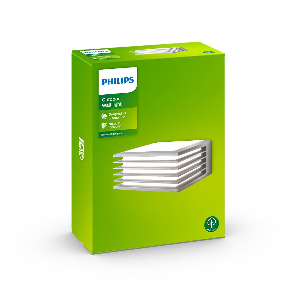 Philips myGarden Shades Außenwandleuchte Grau, 1-flammig