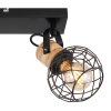 Globo LACKY Deckenleuchte Holz hell, Schwarz, 2-flammig