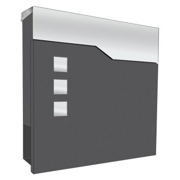 LCD Dusenbach Briefkasten Edelstahl, Schwarz LCD Dusenbach Briefkasten Edelstahl, Schwarz
