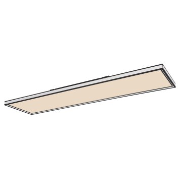 Globo JESSY Deckenpanel LED Schwarz, 1-flammig, Fernbedienung