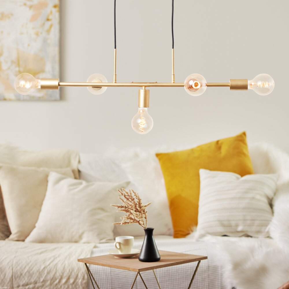 Brilliant Leuchten Skylab Pendelleuchte Gold, 5-flammig main product photo