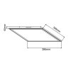 Brilliant Flat Deckenpanel LED Silber, 1-flammig, Fernbedienung