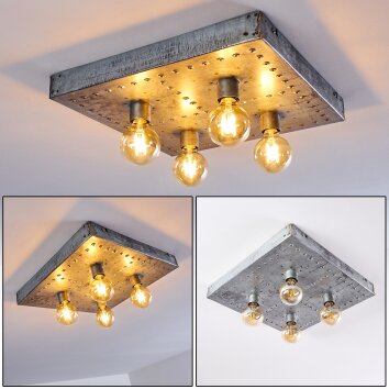 Octoraro Deckenleuchte Silber, 4-flammig