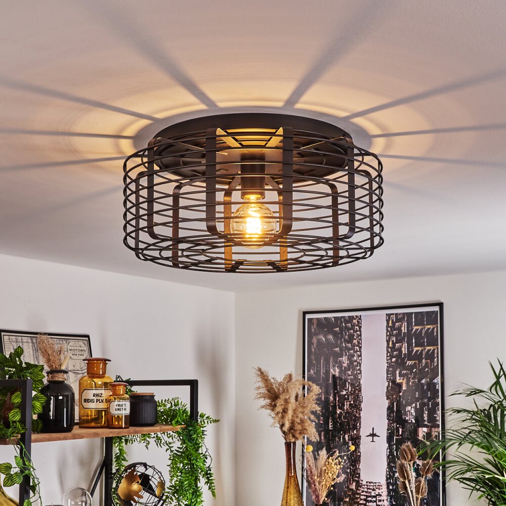 Sooke Deckenleuchte Schwarz, 1-flammig main product photo