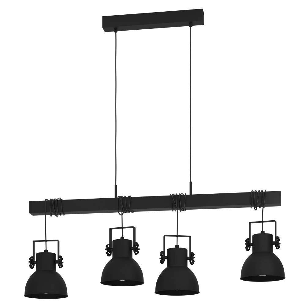 Eglo Leuchten SHIREBROOK Hängeleuchte Schwarz, 4-flammig main product photo