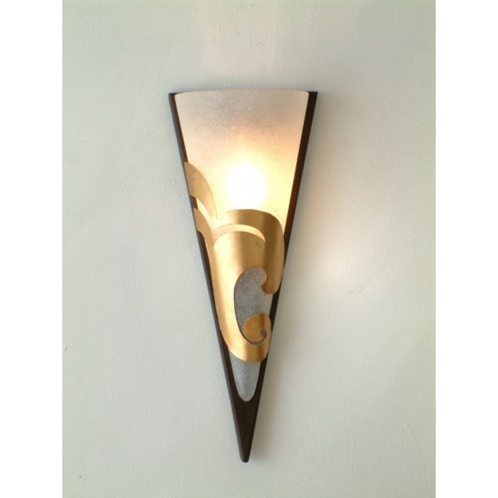Holländer ONDULATA Wandleuchte Braun, Gold, 1-flammig main product photo