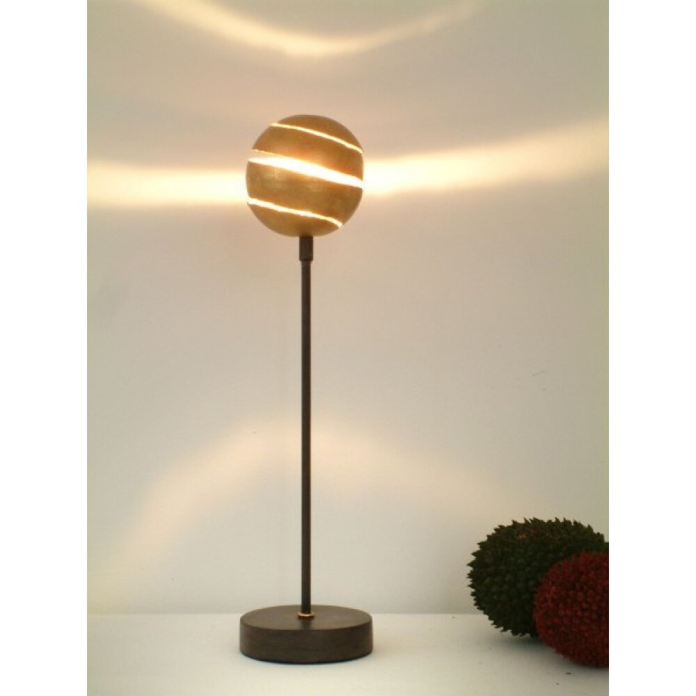 Holländer PICCOLA PALLA Tischleuchte Braun, Gold, 1-flammig main product photo