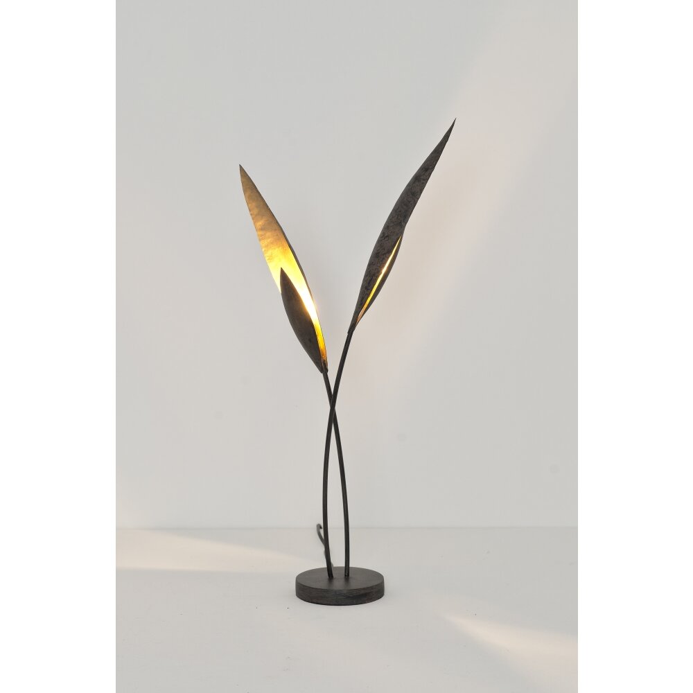 Holländer STRELICIE Tischleuchte Braun, Gold, Schwarz, 2-flammig main product photo