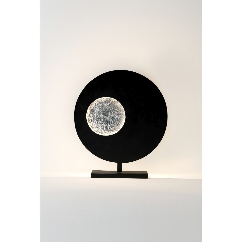 Holländer LUNA RUND Tischleuchte LED Braun, Schwarz, Silber, 1-flammig main product photo