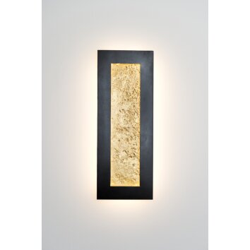 Holländer DUPLICATO Wandleuchte LED Braun, Gold, Schwarz, 1-flammig