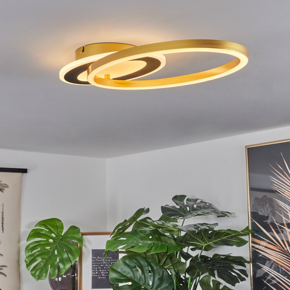 Deroche Deckenleuchte LED Gold, Schwarz, 1-flammig main product photo