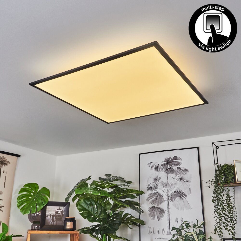 Barasat Deckenpanel LED Schwarz, Weiß, 2-flammig main product photo