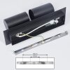 Zuoz             Deckenleuchte Chrom, Schwarz, 2-flammig
