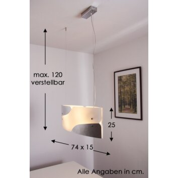 Sil Lux Hängeleuchte Chrom, 4-flammig