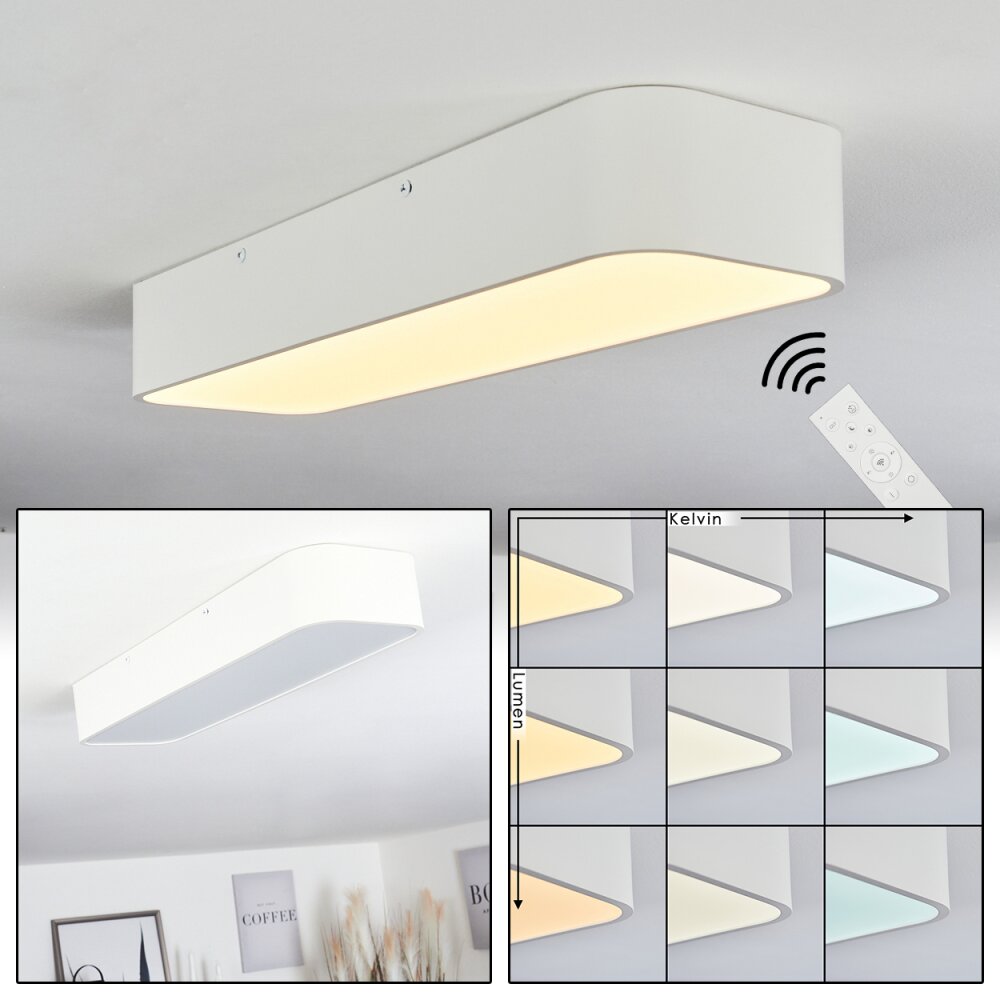 Iriondo Deckenleuchte LED Weiß, 1-flammig, Fernbedienung main product photo