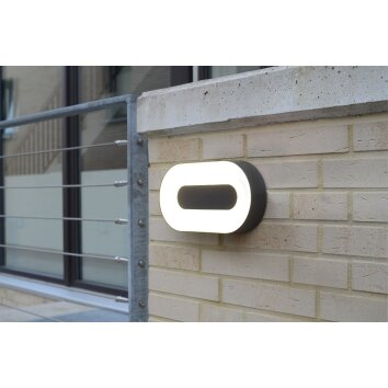 Lutec Leuchten UBLO Außenwandleuchte LED Silber, 1-flammig Lutec Leuchten UBLO Außenwandleuchte LED Silber, 1-flammig
