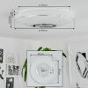 Auxerre            Deckenleuchte LED Weiß, 2-flammig, Fernbedienung, Farbwechsler