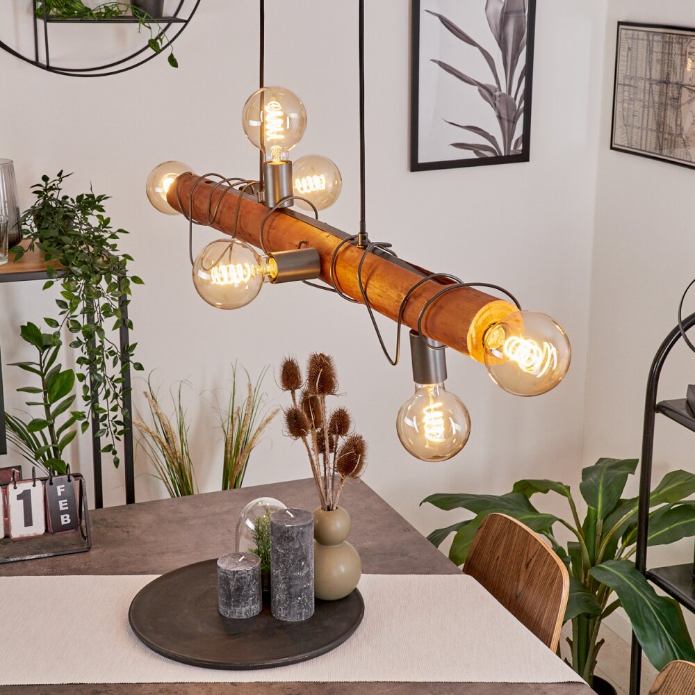 Burruyaco Pendelleuchte Grau, Naturfarben, 6-flammig main product photo