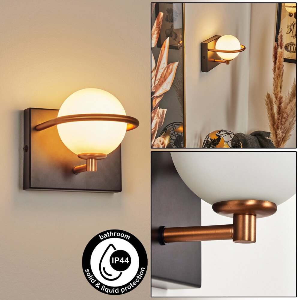 Ramadita Wandleuchte Kupferfarben, Schwarz, 1-flammig main product photo
