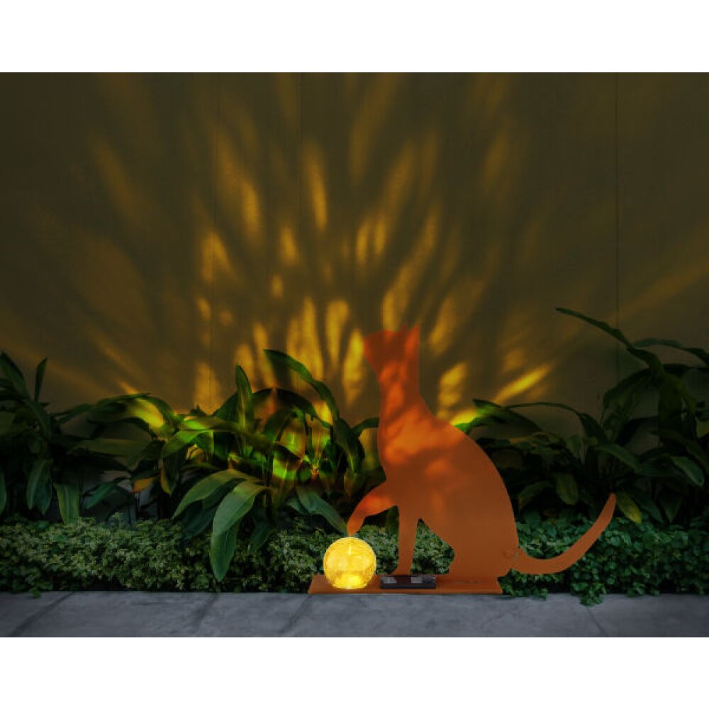 Globo KATZE Solarleuchte LED Rostfarben, 1-flammig main product photo
