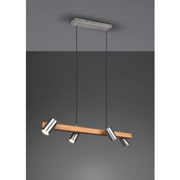 Trio Leuchten Marley Pendelleuchte Naturfarben, Nickel-Matt, 4-flammig Trio Leuchten Marley Pendelleuchte Naturfarben, Nickel-Matt, 4-flammig