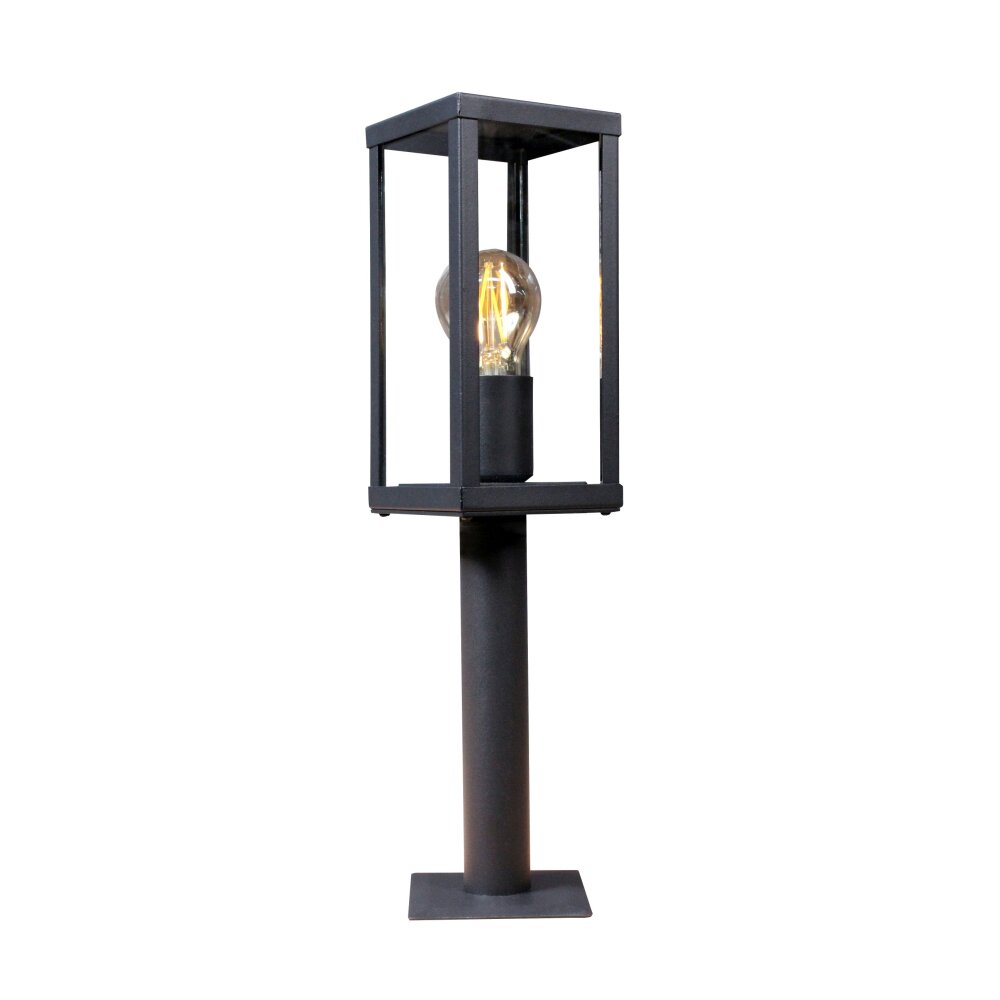Lutec Lampen KARO Wegeleuchte Holzoptik, Schwarz, 1-flammig main product photo