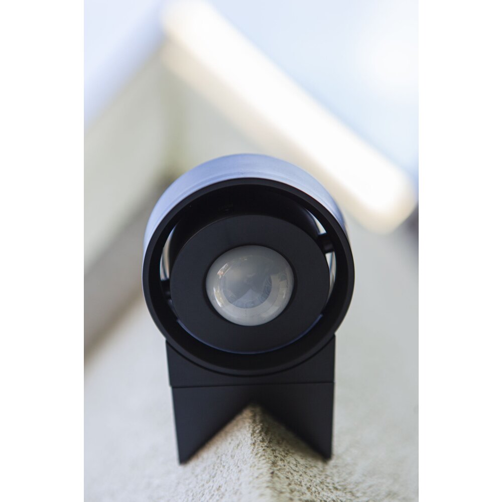 Lutec Lampen DAWNY Bewegungsmelder Schwarz, Bewegungsmelder