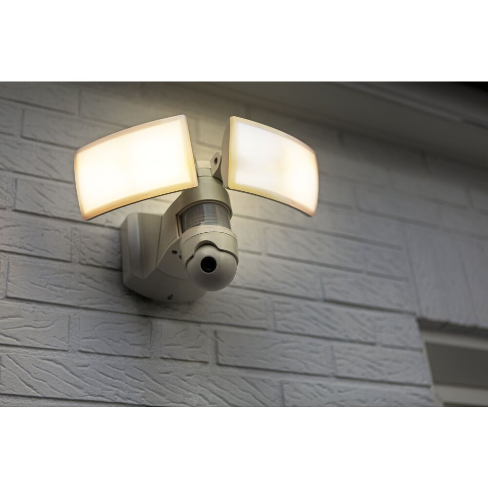 Lutec Lampen LIBRA Außenwandleuchte LED Weiß, 1-flammig, Bewegungsmelder main product photo