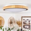 Corinto Deckenleuchte LED Naturfarben, Schwarz, 1-flammig